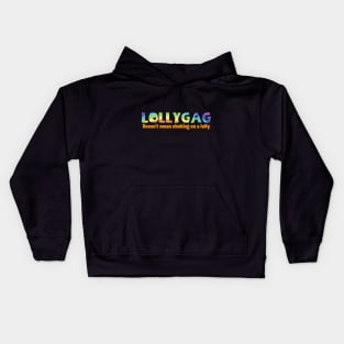 Lollygag funny word design Kids Hoodie